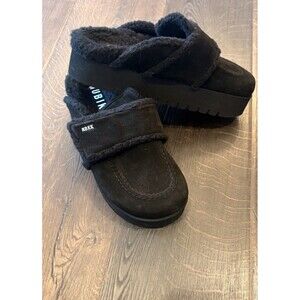 Nubikk Teddy Chunky Fur Suede Black Slippers Women Size EU 40 | 10 US Spain